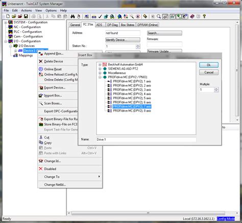 Configuring fieldbus devices