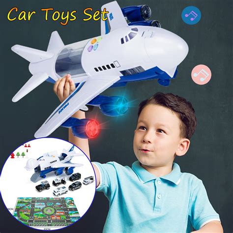 Transport Cargo Toy with Large Play Mat Airplane Track Toy,Kids ...