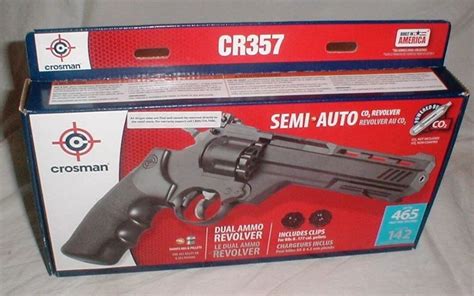 Crosman CR357 Semi Auto Dual Ammo C02 Revolver .177 BB/Pellet Gun ...