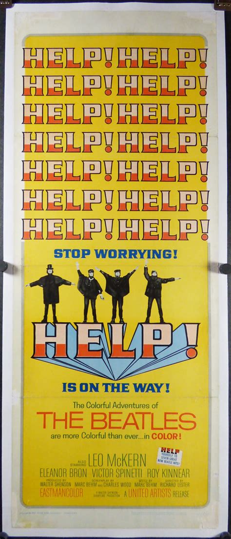 HELP!, Original Vintage Insert Beatles Movie Poster - Original Vintage Movie Posters