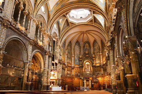 Basilica at the Montserrat Monastery, Spain Stock Image - Image of catholic, catholicism: 10688621