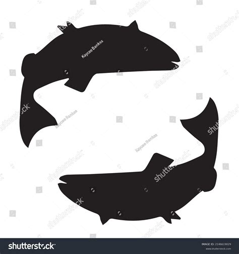 Vector Illustration Salmon Silhouette Stock Vector (Royalty Free ...