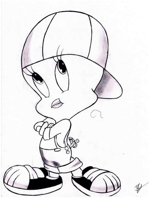 Gangster Tweety Drawings