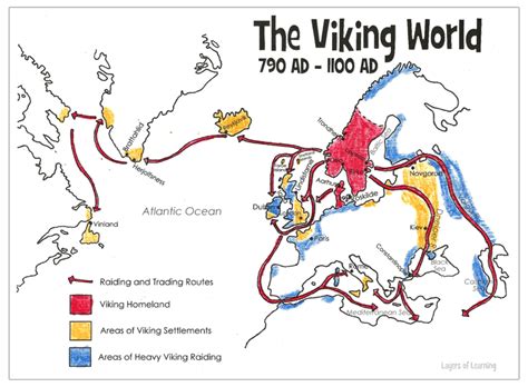 Map of the Viking World and a Viking People Craft - Layers of Learning