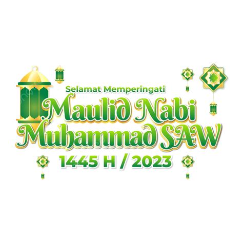 Text Of Maulid Nabi 2023 Year 1445 H Vector, Birthday Of The Prophet 2023 Images, Birthday Of ...