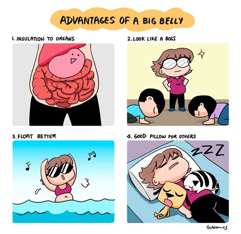 Comics: Advantages of a big belly