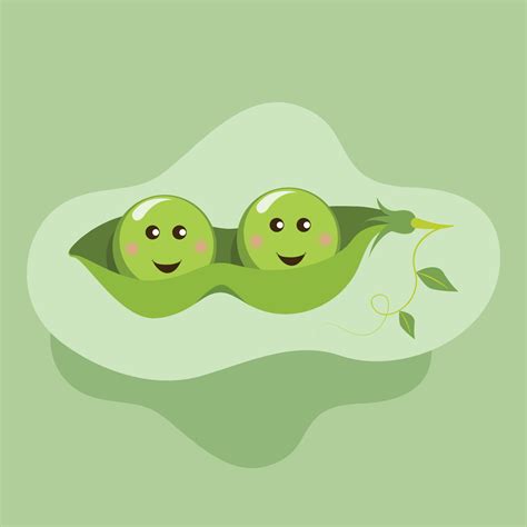 Two peas in a pod cartoon 7165598 Vector Art at Vecteezy