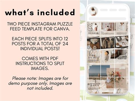 Instagram Grid Puzzle Template Instagram Puzzle Feed Canva Template ...