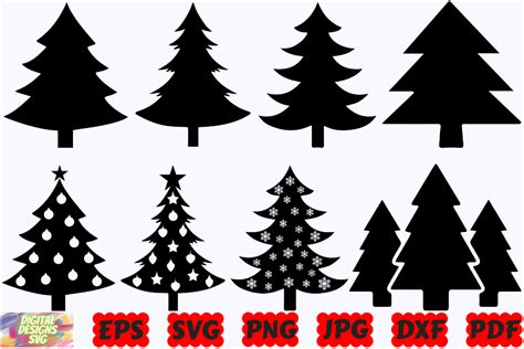 Christmas Tree Silhouette | Tree SVG Graphic by DigitalDesignsSVGBundle ...