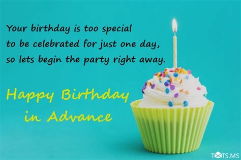 Advance Birthday Wishes, Messages, Quotes, and Pictures - Webprecis