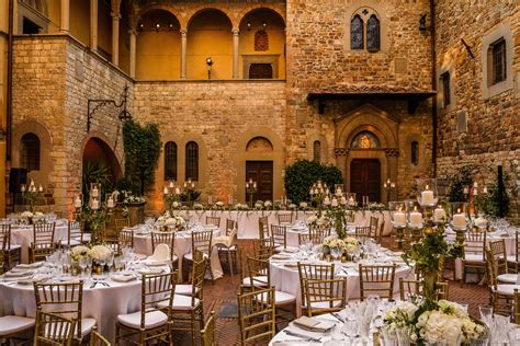 Romantic Castle Wedding in Tuscany | Castle wedding, Wedding table setup, Courtyard wedding