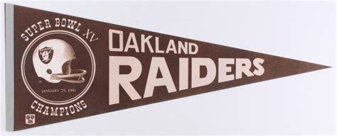 Oakland Raiders Super Bowl XV Full-Size Pennant | Pristine Auction