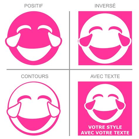 Smiley mort de rire sticker adhésif pour les rigolos - Decorenkit - La ...