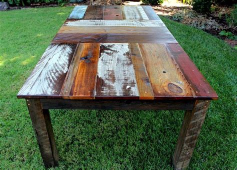 reclaimed wood dining table Rustic Kitchen Tables, Reclaimed Wood ...
