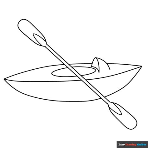 Kayak Coloring Page | Easy Drawing Guides