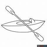 Coloring Pages Kayak sketch template