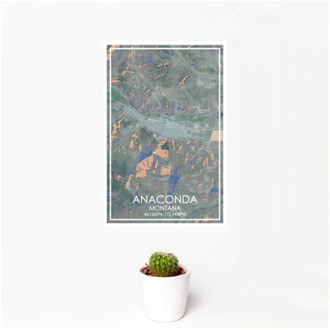 Anaconda - Montana Map Print in Afternoon — JACE Maps