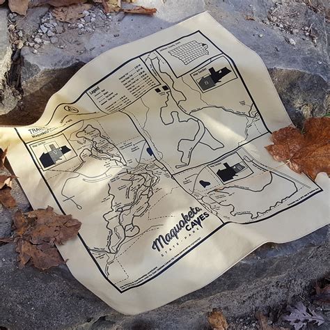 Maquoketa Caves State Park Trail Map Bandanna – Iowa Parklands