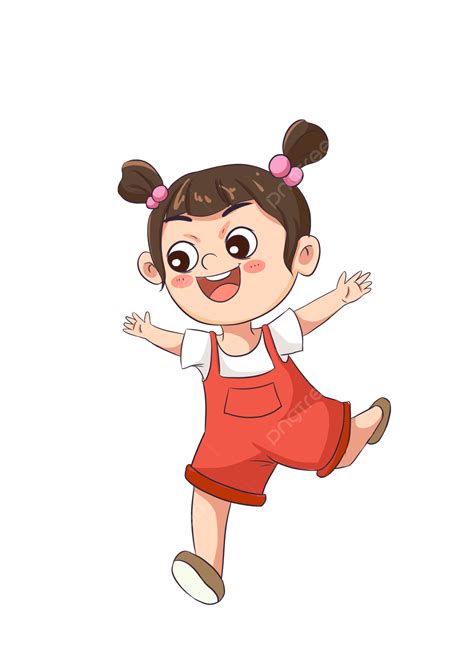 Cartoon Running Girl PNG Picture, Cartoon Hand Drawing Of Running Girl ...