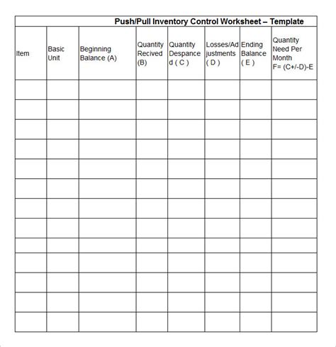 10+ Stock Inventory Templates | Free Printable Excel, Word & PDF Formats