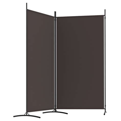 2-Panel Room Divider Brown 68.9″x70.9″ Fabric – Shop the Latest Home Decor Trends at Decor Uprising
