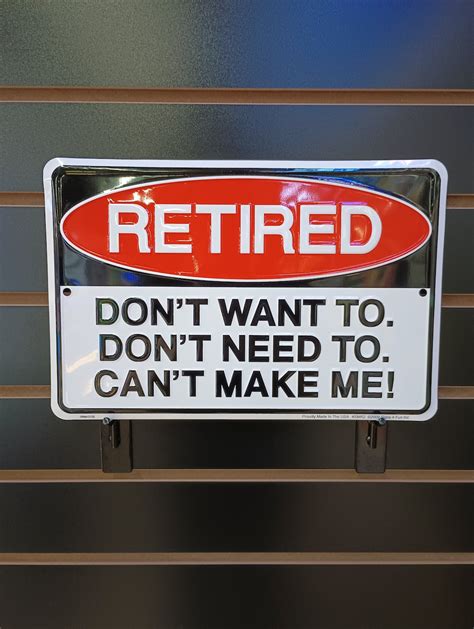 Retirement Gifts Funny Retirement Signs Garage Signs for Men Man Cave Wall Decor Retired Retiree ...