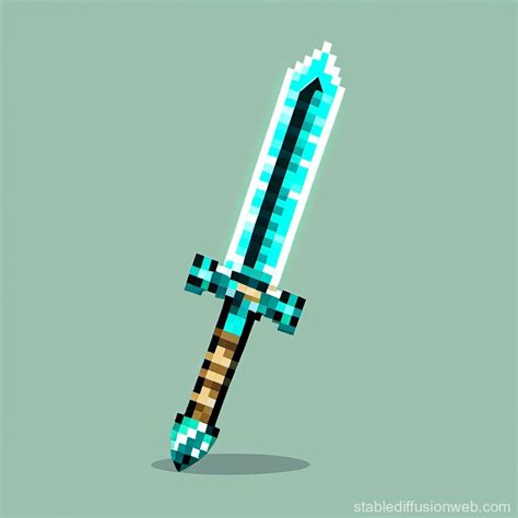 16x16 Minecraft Diamond Dagger Icon | Stable Diffusion Online