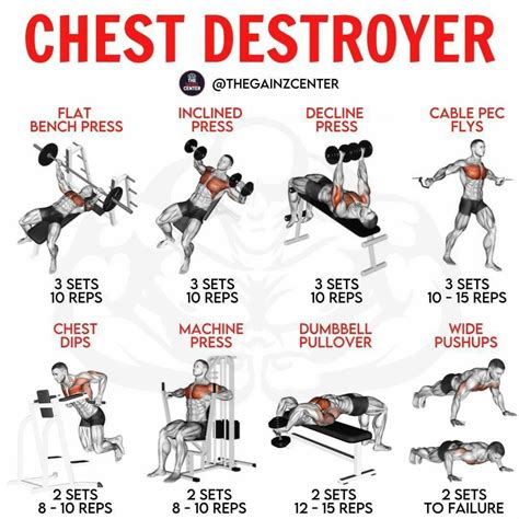 Treino | Chest workout for men, Chest workout, Chest workout routine