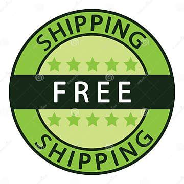 Free Shipping. Green Free Shipping Label Icon. Stock Illustration - Illustration of shipping ...