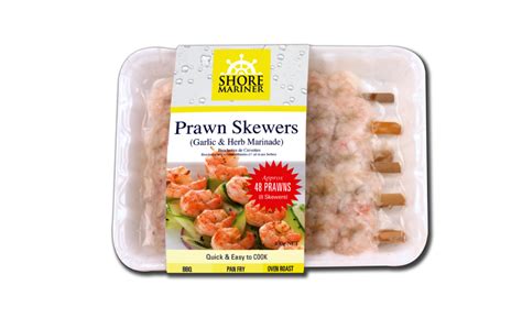 Prawn Skewers With Garlic Marinade | Shore Mariner