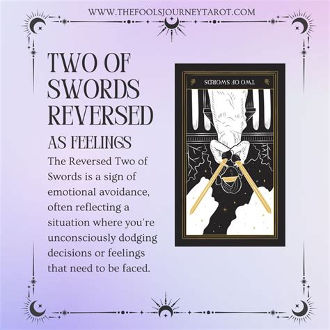 Two Of Swords As Feelings: Singles, Relationship, Exes, Family/Friends - The Fools Journey Tarot ...