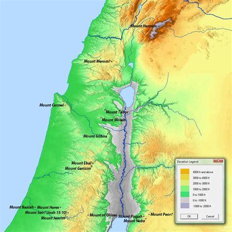 Bible Map: High Mountain and Surrounding Region | Bible mapping, Bible, Bible land