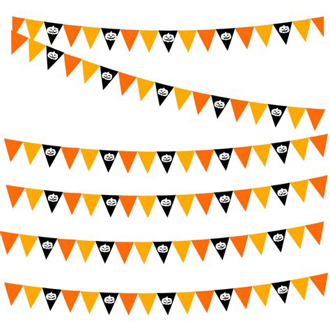 Halloween Bunting | Black And Orange Pumpkin Bunting | Shop Piggotts Online