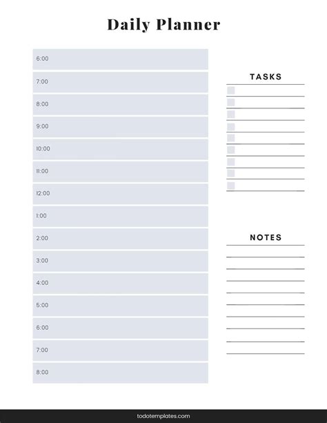 Daily Planner Printable Checklist