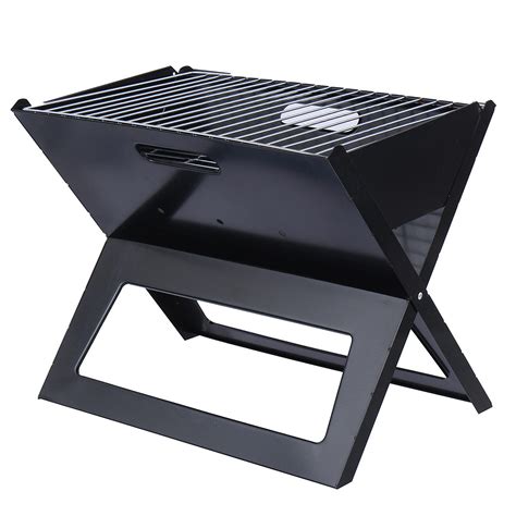 3-5 people outdoor portable folding barbecue bbq grill charcoal cooking ...