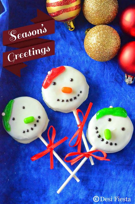 Snowmen Oreo Pops Recipe | Easy Oreo Pops | Kids friendly Treats - Desi Fiesta