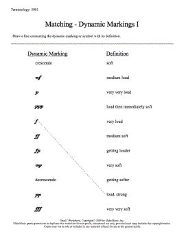 Worksheets: Terminology | Music theory worksheets, Music worksheets ...