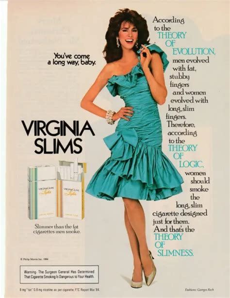 VINTAGE 70'S 80'S VIRGINIA SLIMS Cigarettes Ad Promo Poster 16" X 21 1/2" NOS $14.99 - PicClick