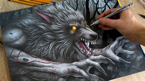 Drawing Werewolf - YouTube