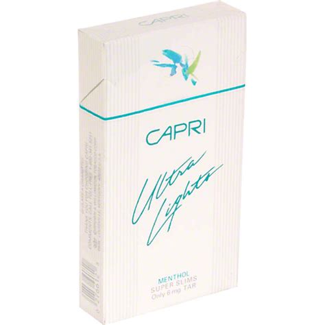 Capri Ultra Lights Cigarettes, Menthol, Super Slims | Cigarettes | Sun ...