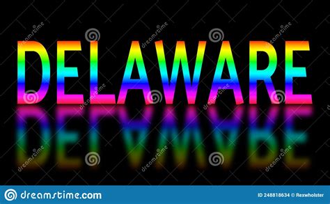 Rainbow Sign with Reflection Stock Illustration - Illustration of ...