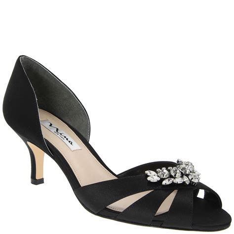 Nina shoes Cylinda in Black (BLACK LUSTER SATIN) | Lyst