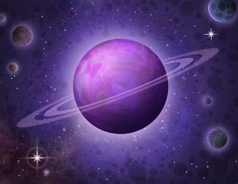 Michel Gagné - Purple Planet | Galaxy painting, Planets wallpaper, Space art