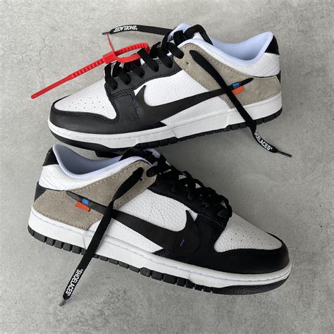 Custom Nike Dunk low panda - OFF WHITE (non vintage) - TA Customs