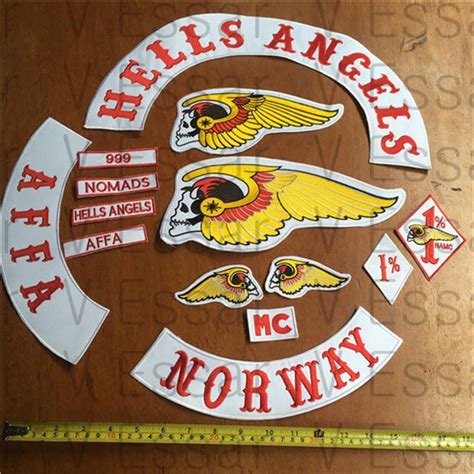 2018 Hells Angels Patch Norway Embroidered Patches Armband Mc 1% Patch Jacket Iron Sewn On Diy ...