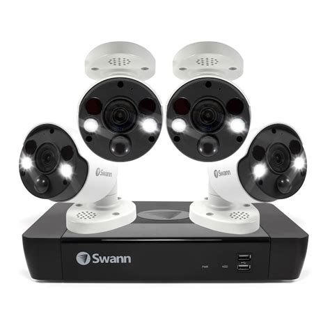 Swann 4K NVR Security System Hardwired Wired Outdoor Security Camera (4 ...