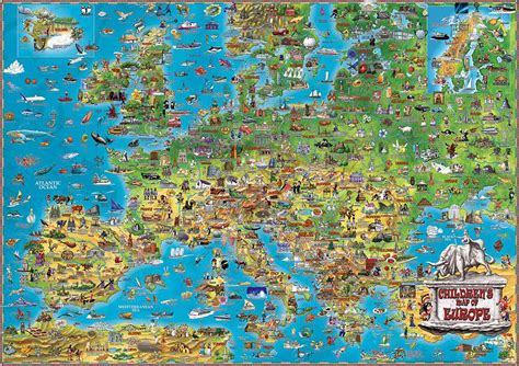 CHILDREN'S MAP OF EUROPE - Dino's Maps