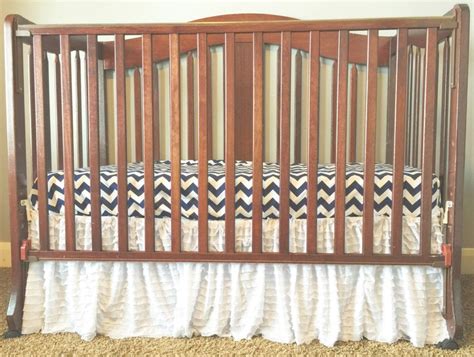 White Crib Skirt White Crib Bedding White Bed Skirt Long - Etsy