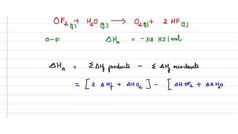 SOLVED:The compound oxygen difluoride is quite reactive, giving oxygen and HF when treated with ...