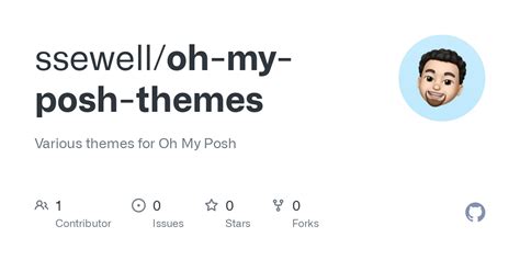 GitHub - ssewell/oh-my-posh-themes: Various themes for Oh My Posh